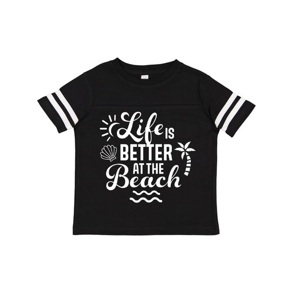 Inktastic Life is Better at the Beach with Sunshine Seashell and Palm Trees Boys or Girls Toddler T-Shirt