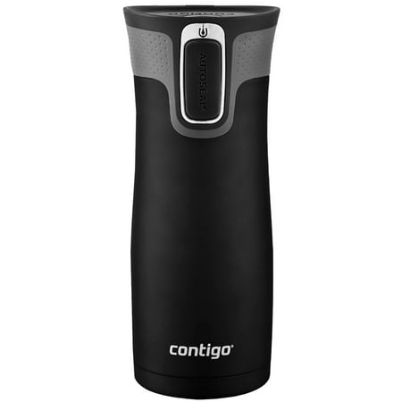 Contigo AUTOSEAL West Loop Vacuum-Insulated Stainless Steel Travel Mug with Easy-Clean Lid, 16 oz., Matte Black