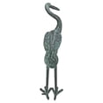 thumbnail image 2 of Emerald Verde Medium Crane Head Low Cast Bronze Garden Statue, 2 of 3