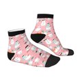 thumbnail image 6 of Salouo Cute Pink Snowman Cat Pattern Unisex Middle Tube Socks,Middle-Finger Knee High Socks Over The Calf Tube Stocking Crew Stockings for Women and Men Tube Socks, 6 of 8