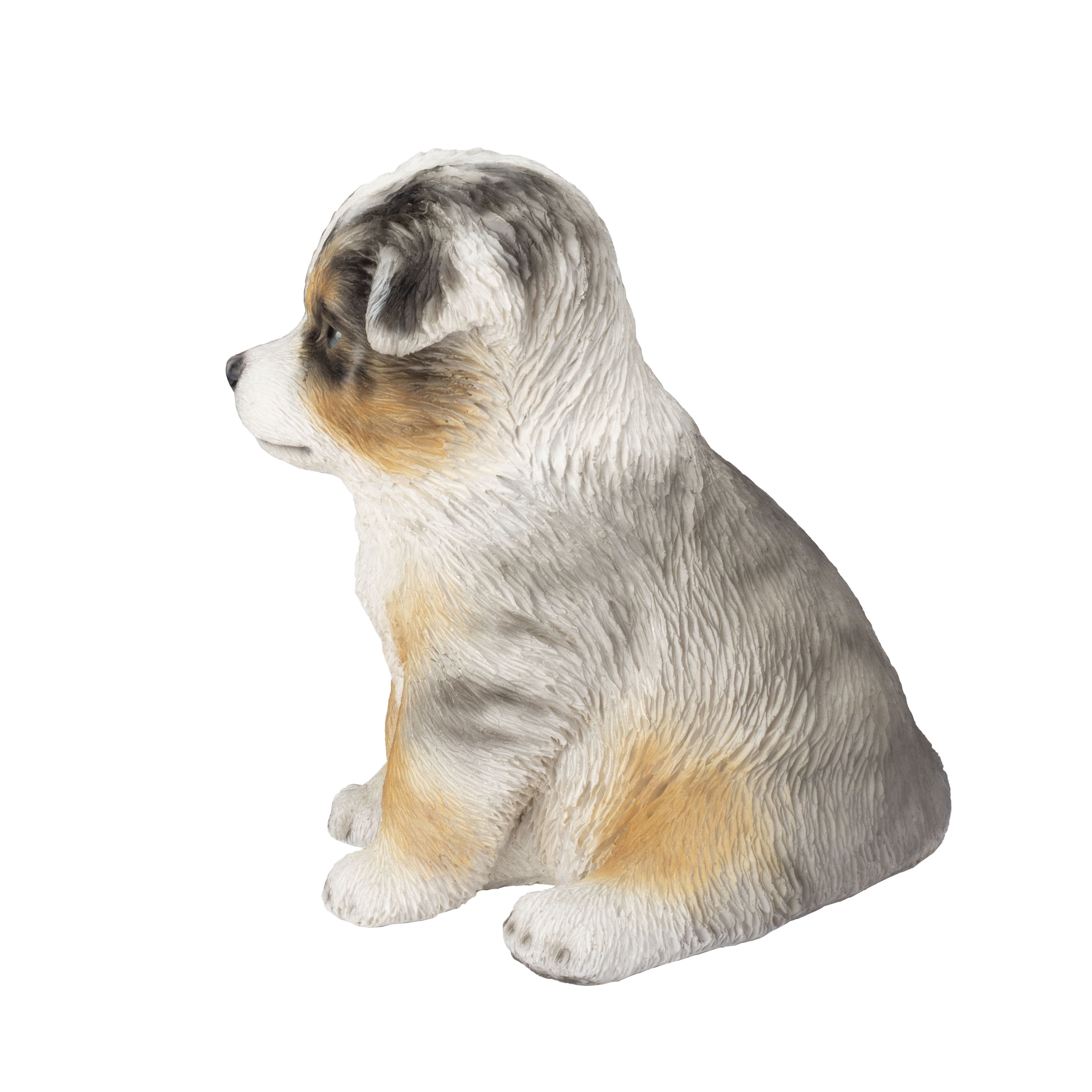 SOREAL Australian Shepherd Puppy Figurine – Decorative Dog Statue for Shelves, Desks, Mantels, Tabletop, Garden Décor – Charming Gift for Dog Lovers, Collectors, Birthdays, Holidays