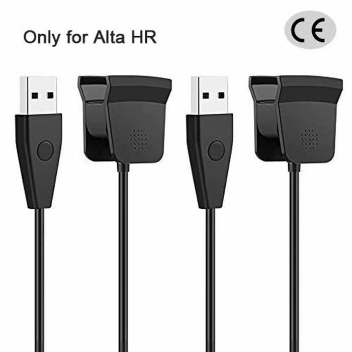 Kissmart Compatible with Fit bit Alta HR Charger 2 PCS - 1.8ft & 3.3ft Replacement Charging Cable Cord for Fit-bit Alta HR 