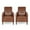 Cognac Brown/Dark Espresso, variant on Mason Mid Century Modern Tufted Pushback Recliners, Set of 2, Light Gray Tweed and Dark Espresso