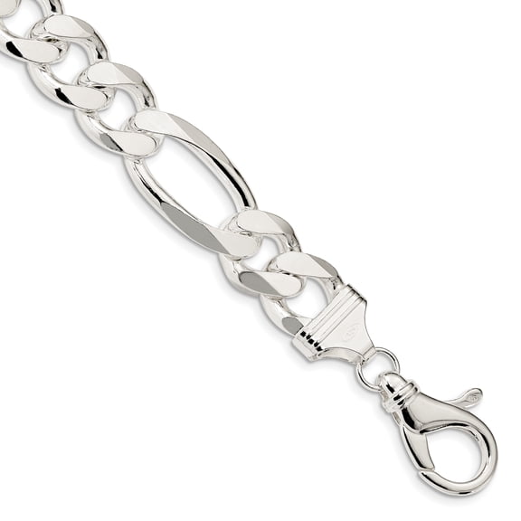 Beautiful Sterling Silver 15mm Figaro Chain