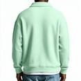 thumbnail image 6 of Dwellite Mens Casual Waffle Polo Shirts Button Collared Shirts Long Sleeve Sweater Fall Winter Solid Color Clothes Mint Green XL, 6 of 10