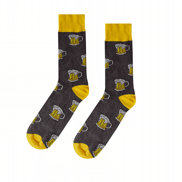 Calcetines Divertidos Tarros De Cerveza Color Moda