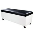 thumbnail image 5 of The Sole Secret Mid Century Modern White Vinyl Shoe Storage Bench Yellow, 5 of 5