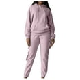 thumbnail image 2 of Sriper Womens 2 Piece Lounge Outfits Workout Comfy Sweatsuit Sets Long Sleeve Baggy Hooded Sweatshirt Drop Shoulder Hoodie High Waisted Sweatpants with Side Pockets Trendy Tracksuit Fit Gym Going Out, 2 of 8