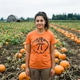 thumbnail image 2 of Women's Pumpkin Pi T Shirt Math Shirt Pie Thanksgiving Tee for Women Womens Graphic Tees, 2 of 9