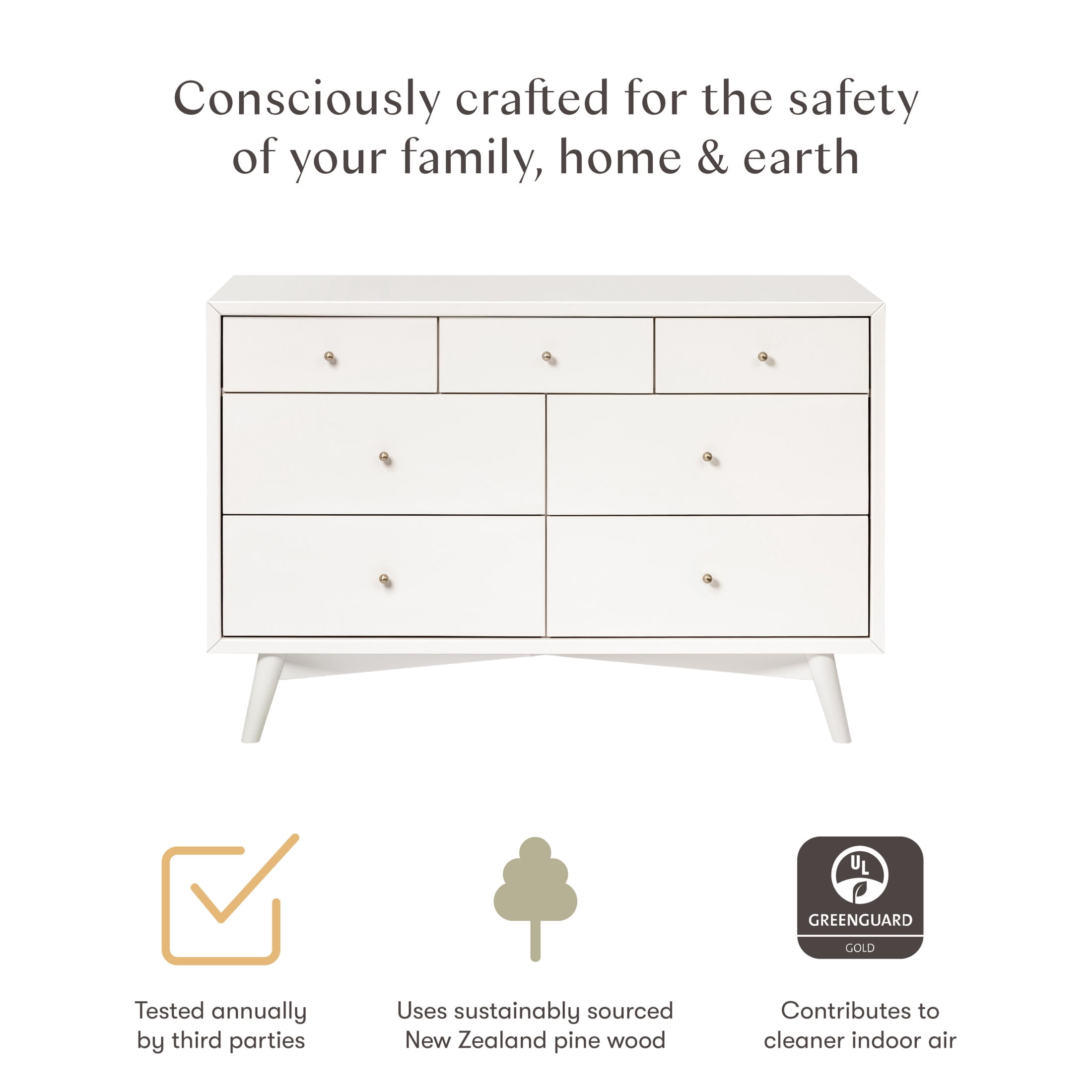 Babyletto Palma 7-Drawer Wide Assembled Dresser (53")