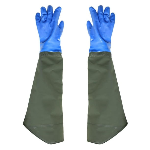 Waterproof Fishing Glove with velvet Gloves Blue 