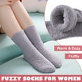 thumbnail image 4 of Womens Fuzzy Socks Cozy Fluffy Winter Warm Slipper Socks Microfiber Soft Home Sleeping Socks, 4 of 12