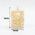 thumbnail image 3 of Steadline Decorative Light,Resin Skull Flameless LED Lamp,Simulated Flickering Light Effect,Spooky Ambient Lighting For Indoor Halloween Events And Themed Table Layouts(Beige), 3 of 7