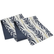Vintage Palm Table Runner, White by Drew Barrymore Flower Home