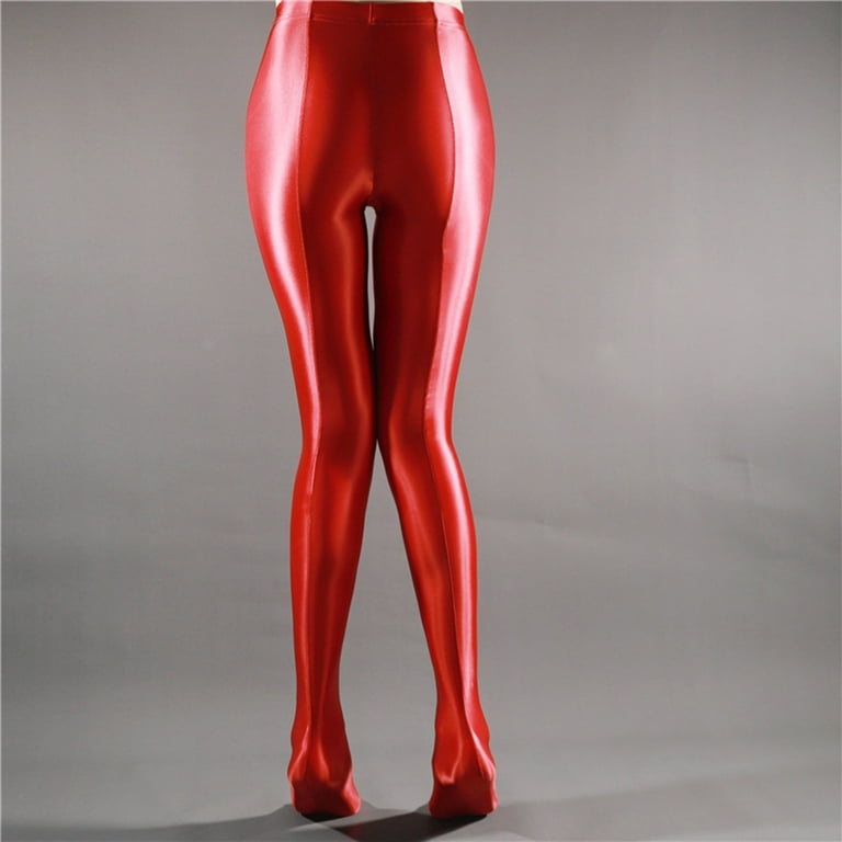 EXTRA Shiny Latex Leggings - RED