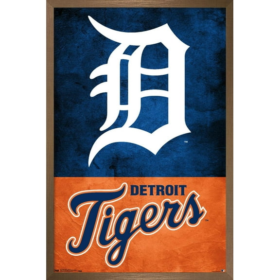 MLB Detroit Tigers - Logo 18 Wall Poster, 22.375" x 34", Framed