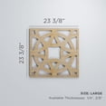 thumbnail image 3 of Ekena Millwork 23 3/8"W x 23 3/8"H x 1/4"T Large Brownsville Decorative Fretwork Wood Wall Panels, Red Oak, 3 of 18