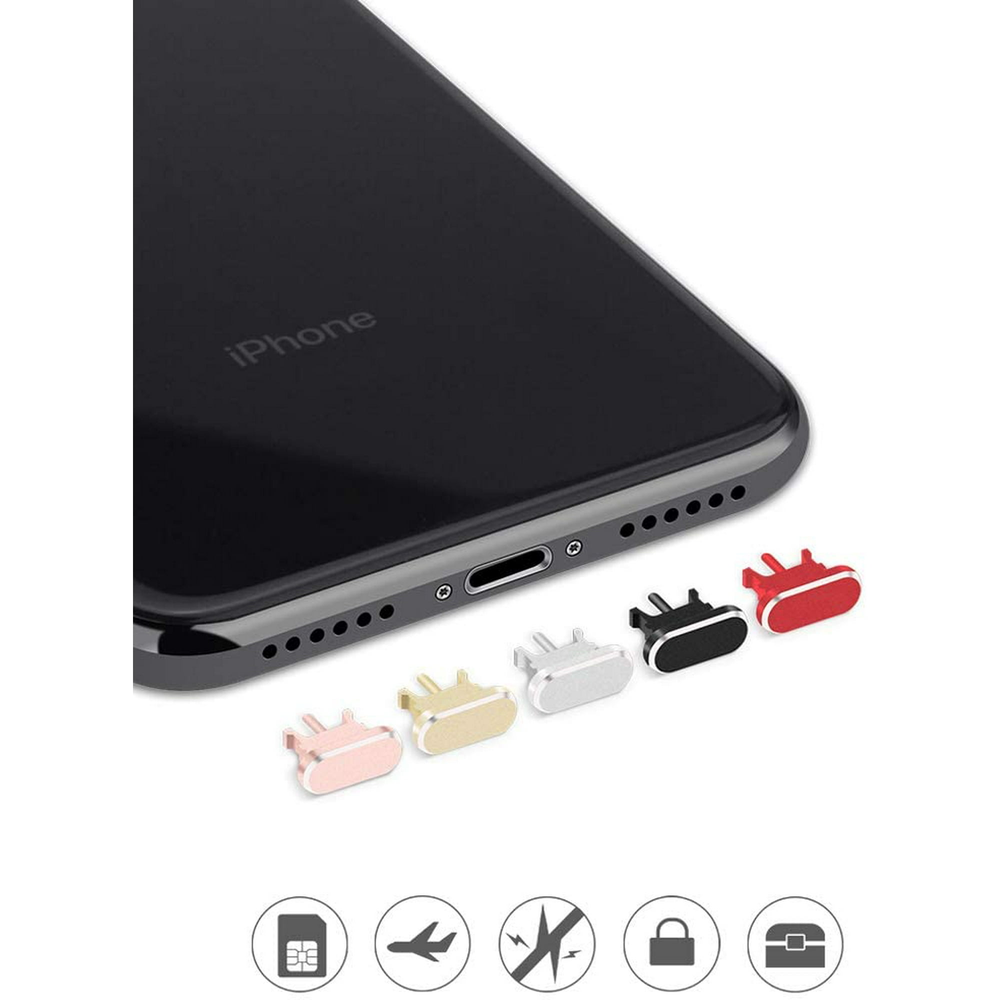5 Pack Anti Dust Plugs Sim Card Tray Removal Tool 2 In 1 Design Compatible For Iphone 7 8 Plus X Xr Xsmax Ipad With Easy Storage Case 5pack Walmart Canada