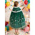 thumbnail image 3 of Girls Velvet Princess Cape Kids Hooded Fancy Cloak Dress up Cape Ice Outfit, 3 of 5