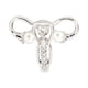 thumbnail image 1 of Broche creativo con forma de útero, broche de aleación, pinzas para la ropa, adorno para mujeres y niñas (plata), 1 of 5