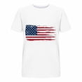 thumbnail image 5 of MEICHEN 4th of July Tshirts for Women Short Sleeve American Flag Print Shirts Crewneck USA Flag Patriotic Casual Tops, 5 of 5
