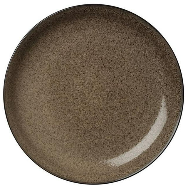 Oneida L6753059163 Assiette Ronde en Porcelaine Rustique Châtaigne 12.25 Po Marron