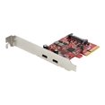 thumbnail image 1 of StarTech.com PCIe USB 3.1 Card, 2x USB C 3.1 Gen 2 10Gbps, PCIe Gen 3 x4, ASM3142 Chipset, USB Type-C PCI Express Card, 2-Port USB 3.2 Gen 2x1 Expansion Add-On Card, Windows, macOS, Linux - Full/Low-Profile - USB adapter - PCIe 3.0 x4 low profile - USB-C 3.1 Gen 2 x 2 - for P/N: S252BU313R, 1 of 5