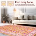 thumbnail image 2 of Ultra Soft Area Rug, Colorful Playful Petal Arrangement, Non Slip, Stain Resistant, Washable Area Rugs for Living Room, Bedroom(Orange, 5X7), 2 of 8