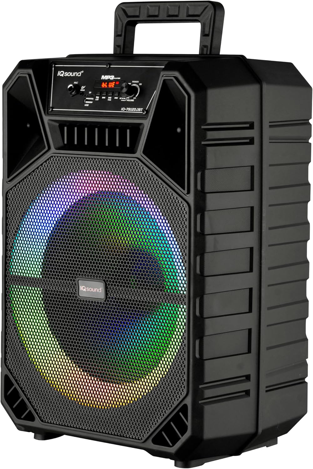 Supersonic 12" Portable Bluetooth Speaker with LED Lights and TWS (IQ-7912DJBT)