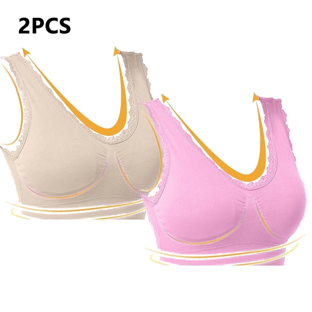 Puntoco Bralettes para mujer Sujetador de encaje brillante cómodo y transpirable sin aros