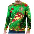 thumbnail image 2 of Ediodpoh T-Shirt de Sport à Col Rond pour Homme d'Hiver de Noël à Manches Courtes, Décontracté pour les Fêtes, T-Shirt de Sport à Col Rond, Chandail pour Homme Vert_001 L, 2 of 4