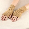 thumbnail image 2 of Ashirexll Winter Gloves Women, Fingerless Gloves for Women, Women Winter Wrist Arm Warmer Solid Knitted Long Fingerless GMitten, 2 of 5