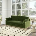 thumbnail image 4 of Jennifer Taylor Home Pasadena 75.5" Modern Farmhouse Sofa, Olive Green Performance Velvet, 4 of 9