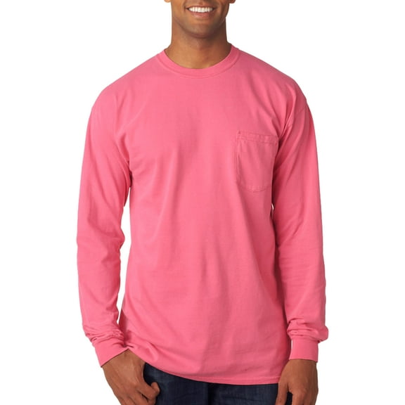 6.1 Oz. Long-Sleeve Pocket T-Shirt , C4410 , CRUNCHBERRY , X-Large