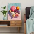 thumbnail image 5 of Pink Coastal Canvas Print, Beach Shells Bikini Art, Preppy Summer Beachy Room Wall Decor, 5 of 8