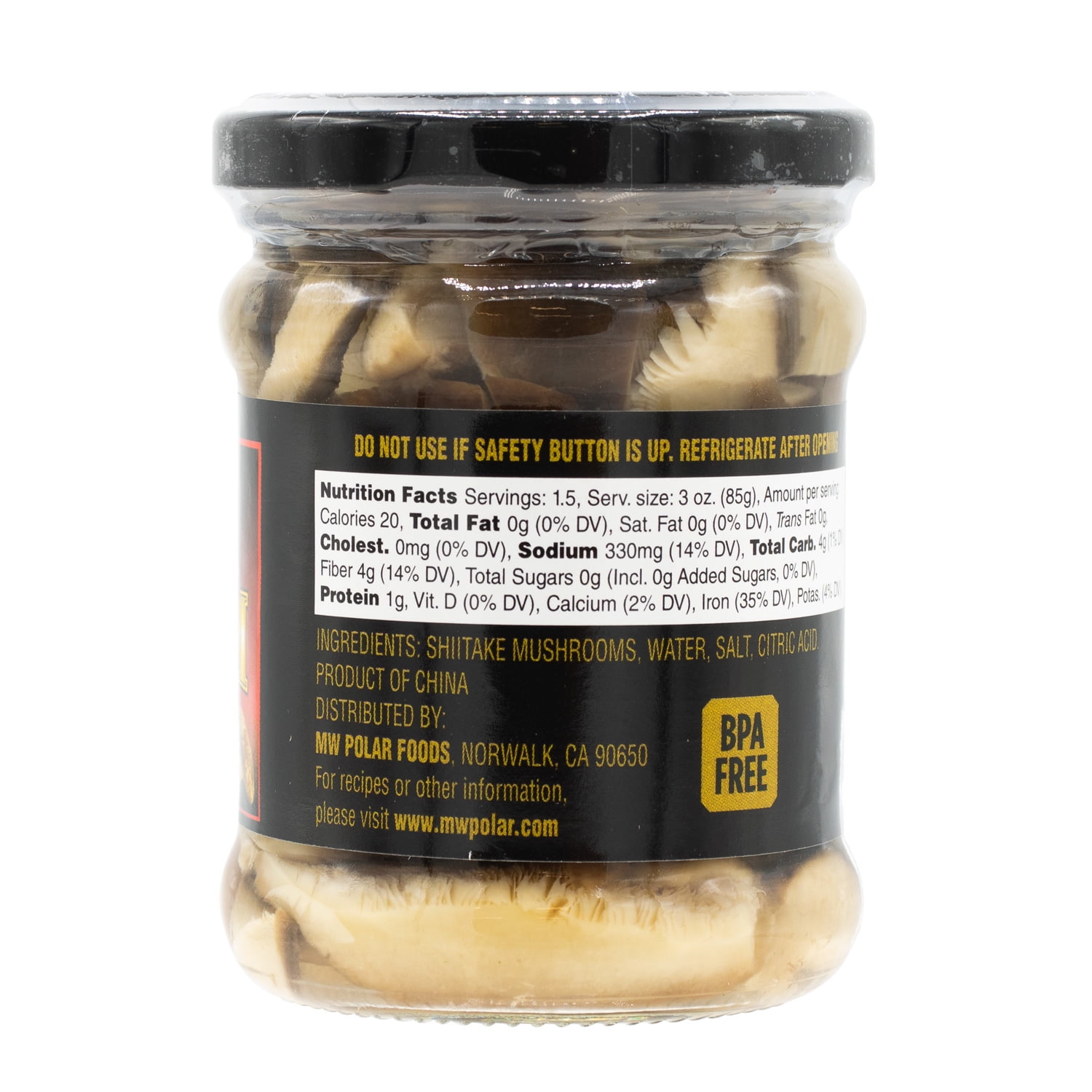 (2 pack) Polar, Shiitake Mushroom in Jar, 4.5oz.