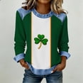 thumbnail image 4 of Hxlamzoo St. Patricks Day Shirt Women 2026 Long Sleeve Button Down Irish Clover Shamrocks Tunic Tops Saint Patty's Day Outfit, 4 of 5