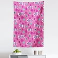thumbnail image 1 of Feminine Tapestry, Cutie Lettering with Crown Pattern and Flower Silhouette Art Illustration, Fabric Wall Hanging Decor for Bedroom Living Room Dorm, 5 Sizes, Fuchsia, by Ambesonne, 1 of 1