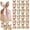 Khaki 24PCS+Strap, variant on Boho Bow Bunny Goodie Bags for Egg Hunts, DIY Bunny Gift Boxes with Neutral Bow Ribbon, Spring Party Favor Bags for Classroom Treats and Easter Gifts For Classroom Trefor Classrofor