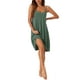 thumbnail image 2 of INSPIRAR CHIC Vestido de Noche Sin Mangas con Tirantes Cruzados Ropa de Dormir Noche Verde L, 2 of 6