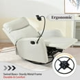 thumbnail image 5 of EBQOSK Rocking Recliner Chair,360° Swivel Nursery Rocking Chair,Glider Chair,Modern Small Rocking Swivel Recliner Chair for Bedroom,Living Room Chair Home Theater Seat,Phone Holder Light Gray, 5 of 7