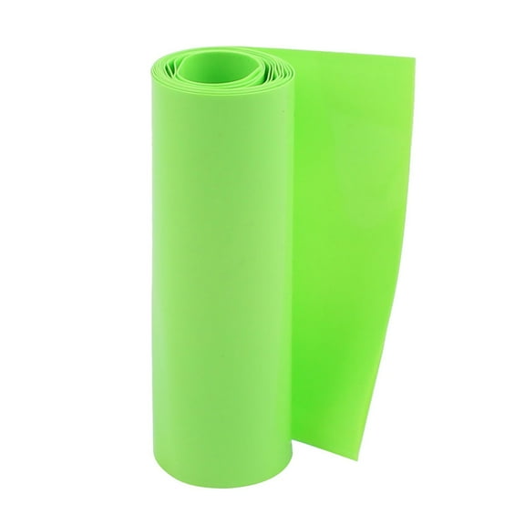 90mm Flat Width 2.5M Length Heat Shrink Tube Green for 18650 Battery Pack
