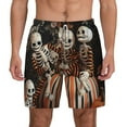 thumbnail image 2 of Goofa Whimsical Halloween Skeletons Printed Men's Swim Trunks Board Shorts Quick Dry Mens Swimming Trunks with Compression Liner,Breathable Fit Hawaii Beach Shorts-Small, 2 of 9