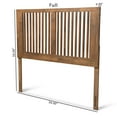 thumbnail image 5 of Baxton Studio Harena Contemporary/Modern Slat Back Support Rubberwood Headboard, Full, Ash Walnut, 5 of 8