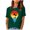 Green, variant on Fesfesfes Tshirt for Women Fashion Woman Print Round-Neck Short Sleeve T-Shirt Printing Loose Blouse Tops T Shirts for Women Loose Fit 6(M)