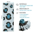 thumbnail image 2 of Light Blue and Black Of Leopard Print Hot Yoga Mat Towel Non Slip for Hot Yoga - Quick-Drying Yoga Mat Cover with 4 Corner Pockets with Travel Bag - Hot Yoga Towel Non Slip 70"x26", 2 of 6