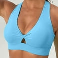 thumbnail image 1 of High-Performance Women's Sports Bras Breathable Padded Cups V Neck Back Design Fitness Tank Tops for Active Living, 1 of 5