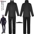 thumbnail image 5 of Disfraz de Gojo Satoru para hombre y niño, color negro y azul, con parche en el ojo, pelucas, gafas, uniformes de Anime para fiesta de Halloween, 110-3XL, 5 of 5