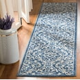 thumbnail image 2 of SAFAVIEH Brentwood Eliza Damask Runner Rug, Navy/Creme, 2' x 14', 2 of 8
