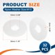 thumbnail image 2 of Uxcell 32 piezas de arandelas planas de nylon M10 (10mm ID 30mm OD 2mm de grosor) - Espaciador de junta tórica de plástico para fijar tornillos, grifos, válvulas de tubería, manguera, blanco, 2 of 7